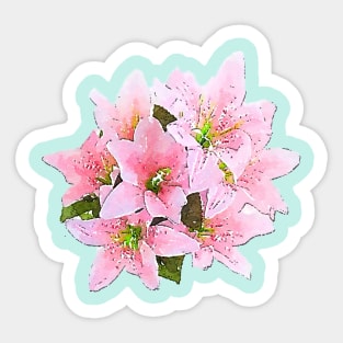 Pretty Orchids in Watercolour Sticker